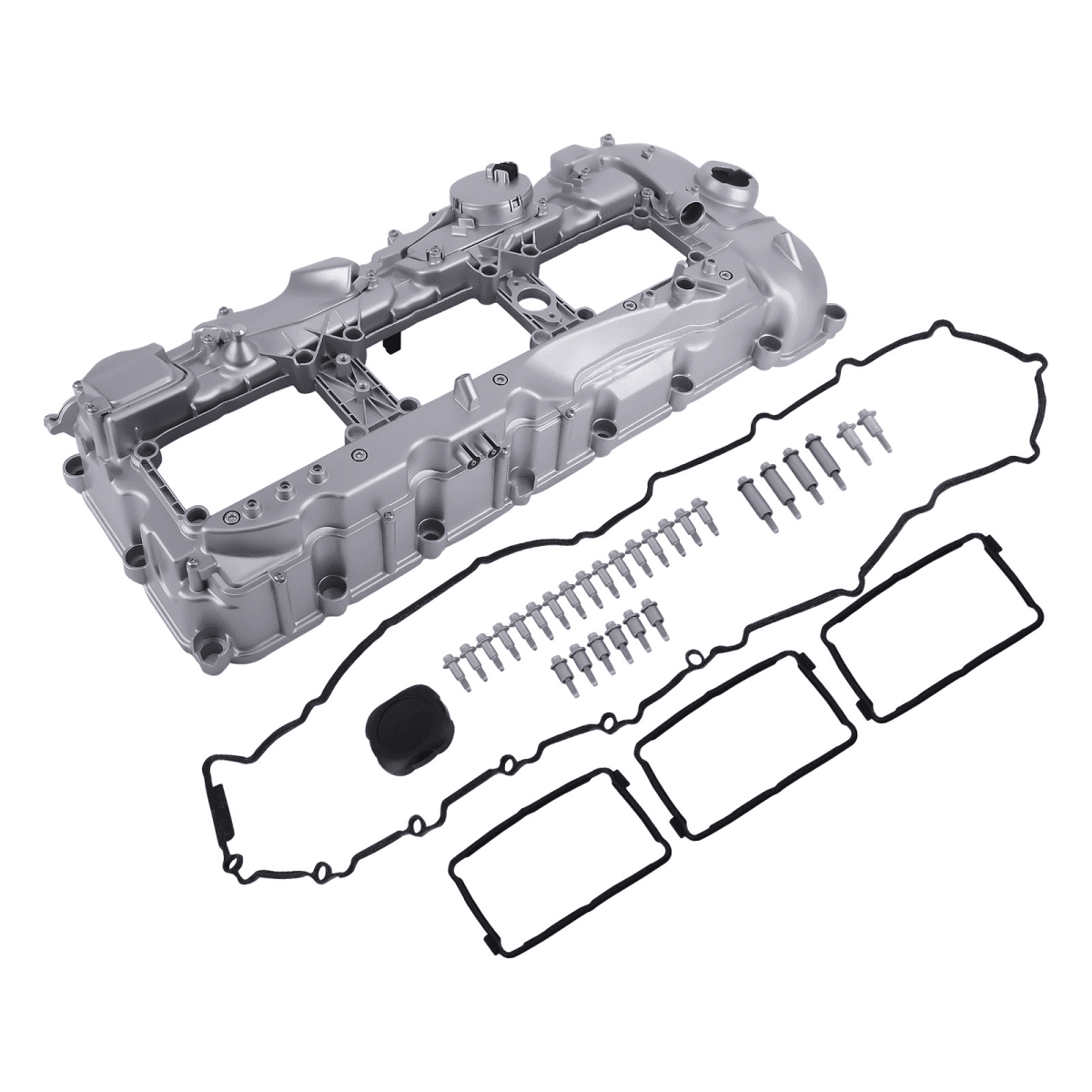 image-Aluminum Valve Cover & Gasket Fit for BMW N55 Engines 3.0L