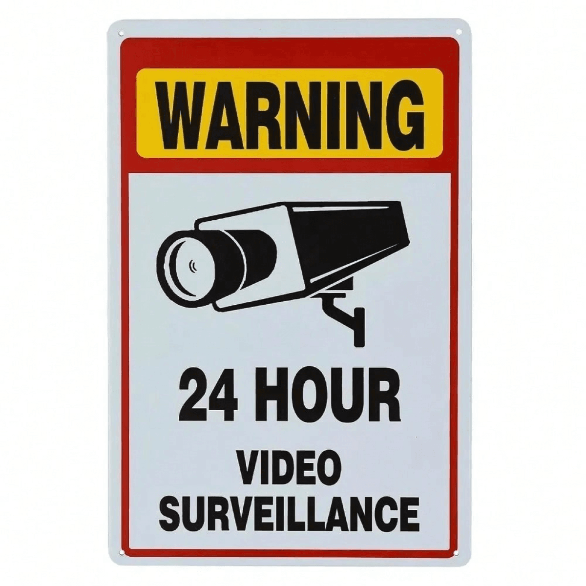 image-CIFbuy CCTV No Trespassing Sign - Metal Wall Decor for Home 20x12cm