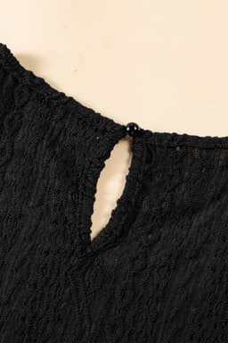 image-Guipure Lace Crochet Keyhole Back Tank Top - Apricot