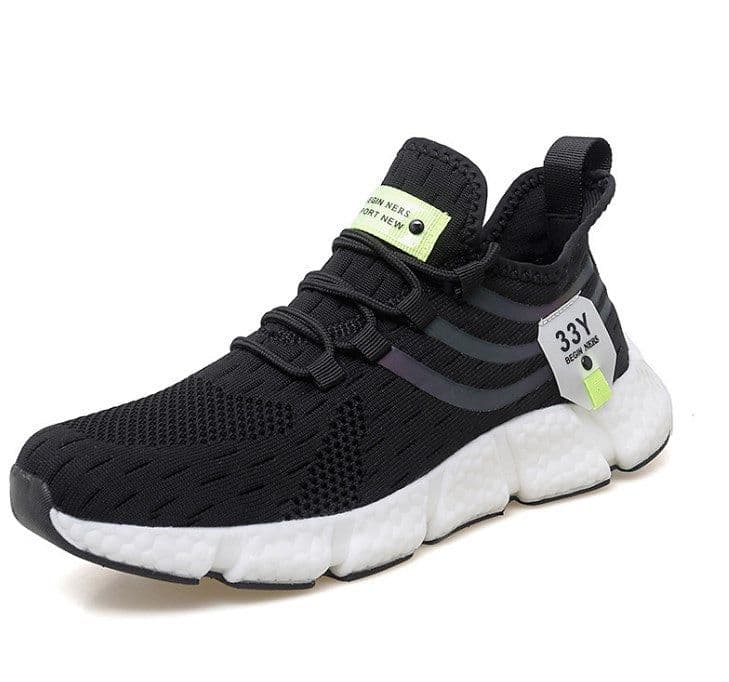 image-Sports Running Shoes - White Breathable Mesh Low-Top