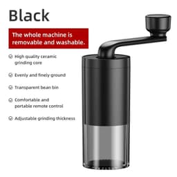 image-Manual Coffee Bean Grinder Portable Grinder Home Outdoors Travel Hand Crank Coffee Grinder Adjustable Bean Grinde
