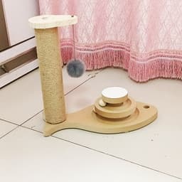image-Cat Toys From Solid Wood Cat Turntable Bite-resistant Funny Cat Stick Cat Supplies