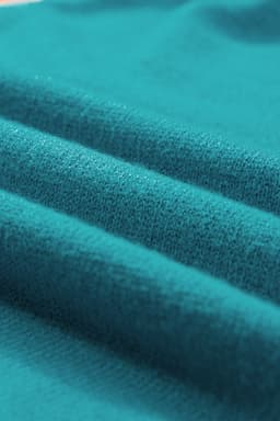 image-Turquoise Flutter Sleeve Knit Sweater