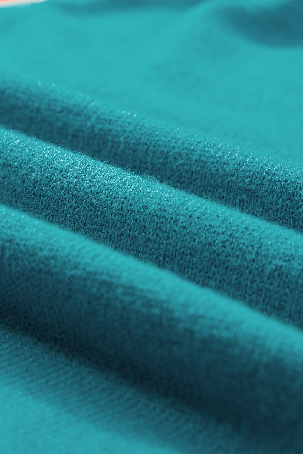 image-Turquoise Flutter Sleeve Knit Sweater