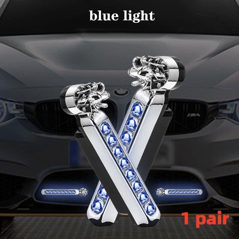 image-2Pcs No Need External Power Supply Wind Energy Day Light LED Car DRL Led Daytime Running Light Lamp Strip RGB Motorcycle Stying
