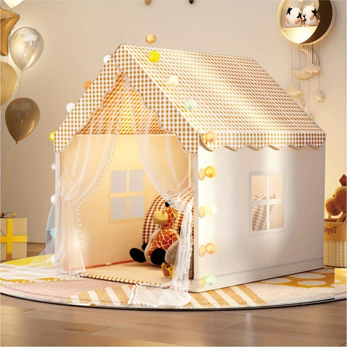 image-Kids Castle Play Tent Indoor Pretend Playhouse