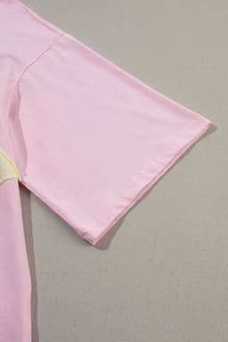 image-Moonlight Jade Colorblock Star Patched Half Sleeve Tee
