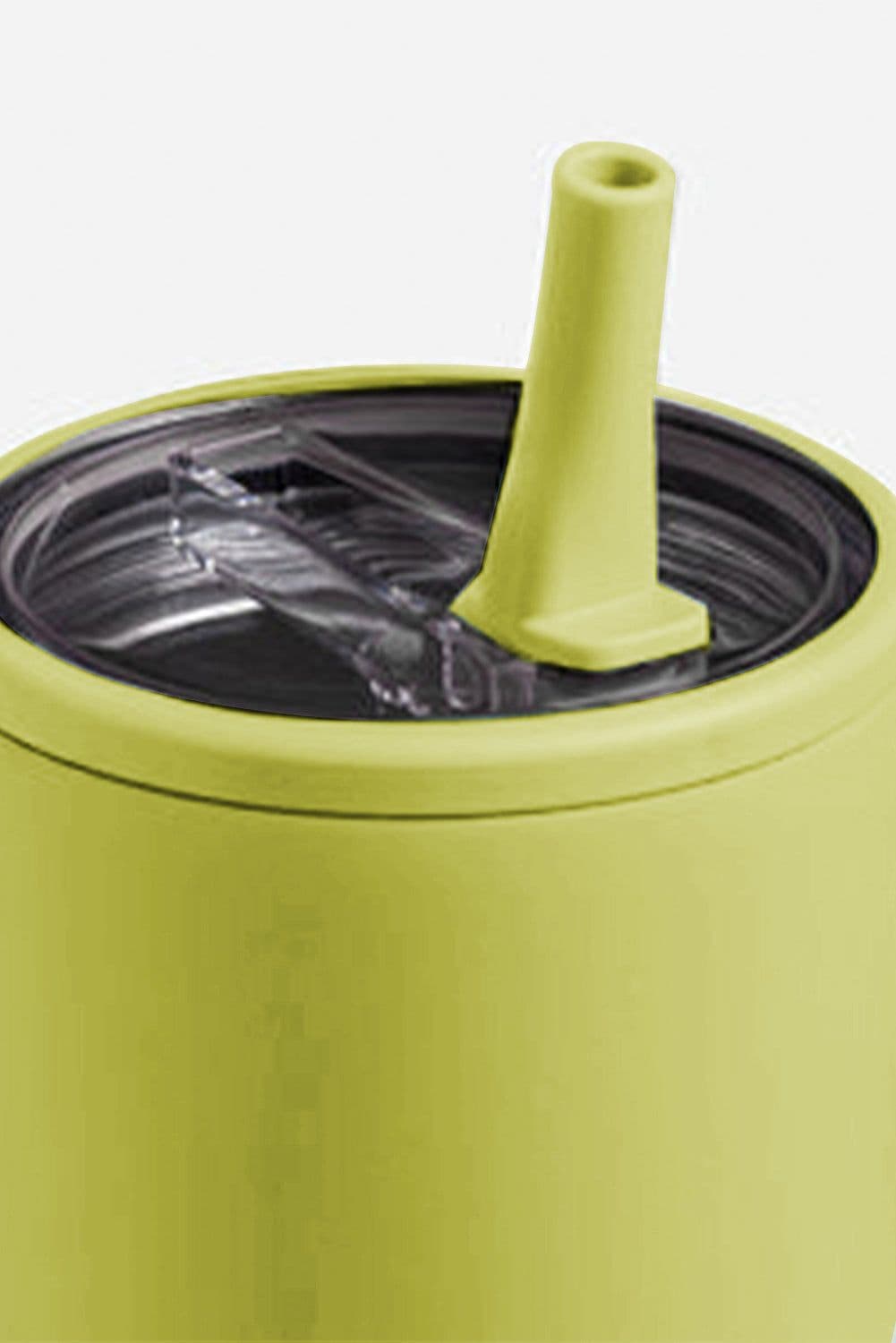 image-Pear Green Frosted Stainless Handle Large Vacuum Cup with Straw 40oz