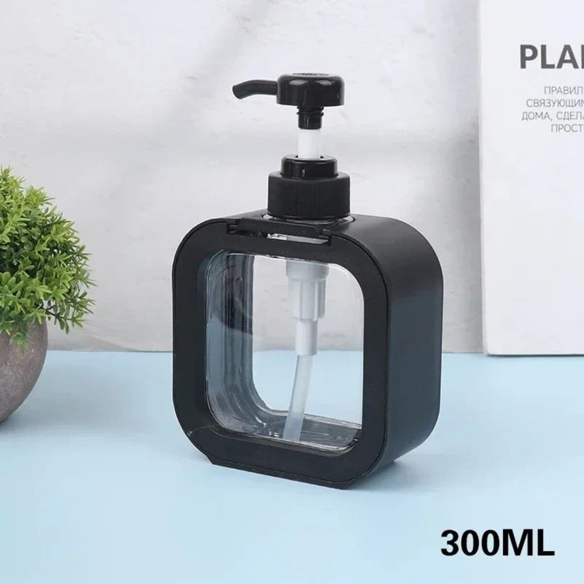 image-Foaming Soap Dispenser, 300ml And 500ml Dish Soap Dispenser, Refillable Modern Square Pump Bottle Lotion Dispenser, Hand Soap Dispenser For Bathroom, Kitchen Portable Empty Bottle, Dish Soap Dispenser