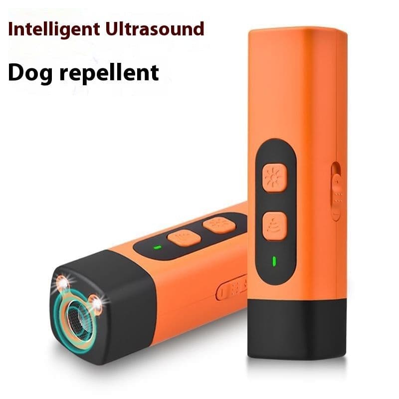 image-Pet Dog Repeller Ultrasonic Dog Training Device Rechargeable Anti Dog Bark Deterrent Device With LED Flashlight Pets Supplies