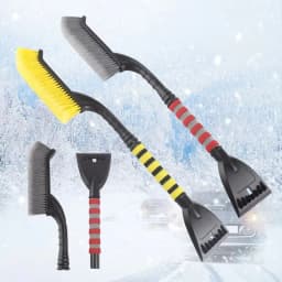 image-2 IN 1 Snow Brush Ice Scraper For Car Windshield Detachable Snow Scrapers With Foam Grip Cleaning Shovel For Car Trucks
