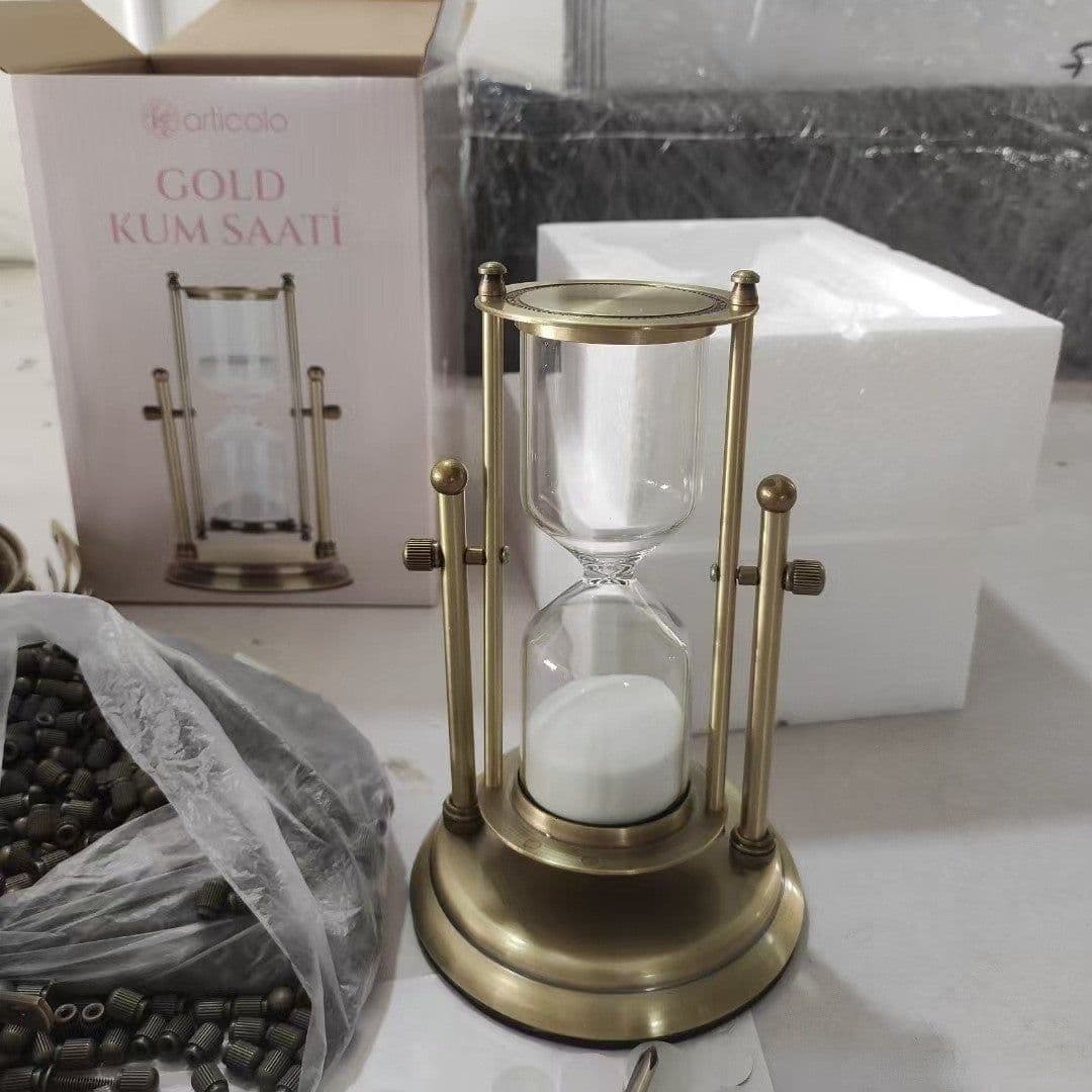 image-Creative Wooden Hourglass Timer 15 Minutes Desk Study Room Decoration