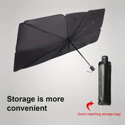 image-Foldable Car Windshield Sunshade Umbrella, Keep Vehicle Cool, Block UV Rays Protect Car Interior, Easy To Store And Use Heat Reduction, UV Protection, Easy Install - Universal Fit, Durable Material