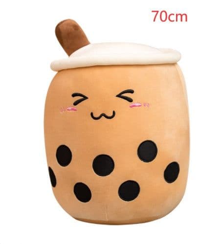 image-Cute Fruit Drink Plush Stuffed Soft Strawberry Milk Tea Plush Boba Tea Cup Toy Bubble Tea Pillow Cushion Kids Gift