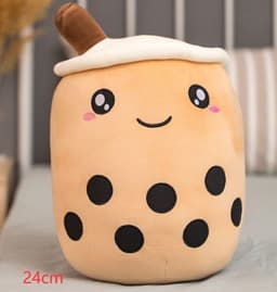 image-Cute Fruit Drink Plush Stuffed Soft Strawberry Milk Tea Plush Boba Tea Cup Toy Bubble Tea Pillow Cushion Kids Gift