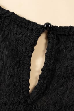 image-Guipure Lace Crochet Keyhole Back Tank Top - Apricot