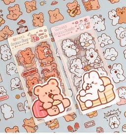 image-Cartoon Girl Water Cup Seamless Waterproof Sticker