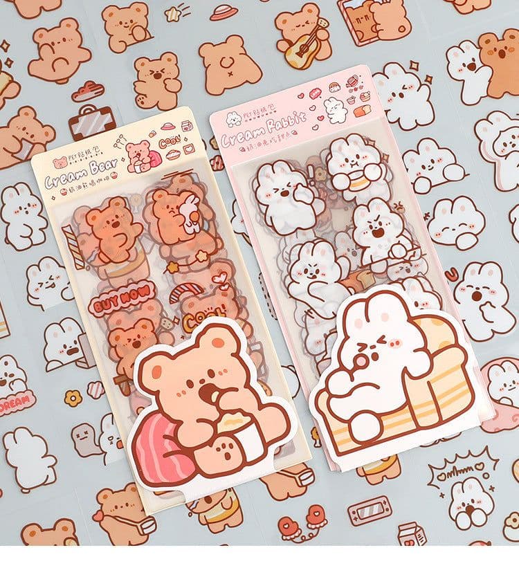 image-Cartoon Girl Water Cup Seamless Waterproof Sticker