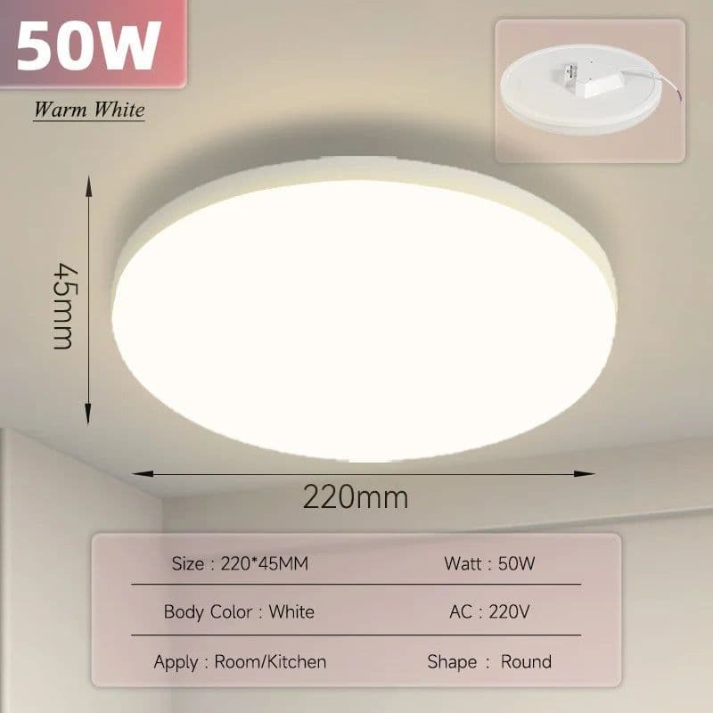 image-Led Ceiling Lamp 220V Ceil Lights 20W 30W 40W LED Panel Light Kitchen Bedroom Ultra Thin Ceiling Lighting Fixture Home Kitchen