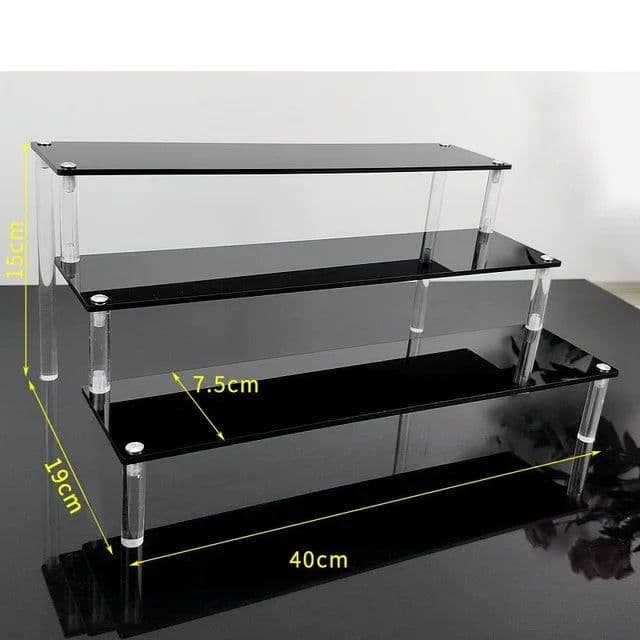 image-Acrylic Display stand for Amiibo Funko POP Figures,Cupcake Cosmetic Nail Polish Clay Figurine Jewelry for Display Stand Riser
