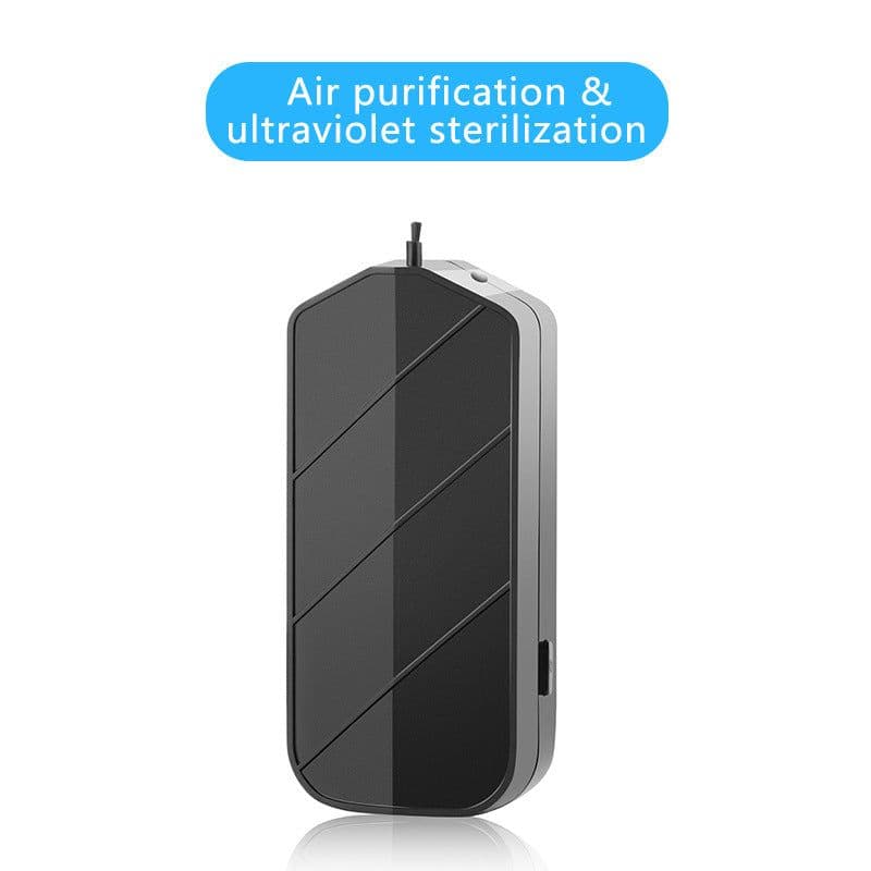 image-New mini portable hanging neck air purifier UVC ultraviolet sterilizer negative ion portable purifier