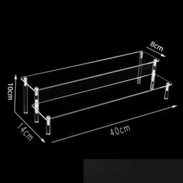 image-Acrylic Display stand for Amiibo Funko POP Figures,Cupcake Cosmetic Nail Polish Clay Figurine Jewelry for Display Stand Riser