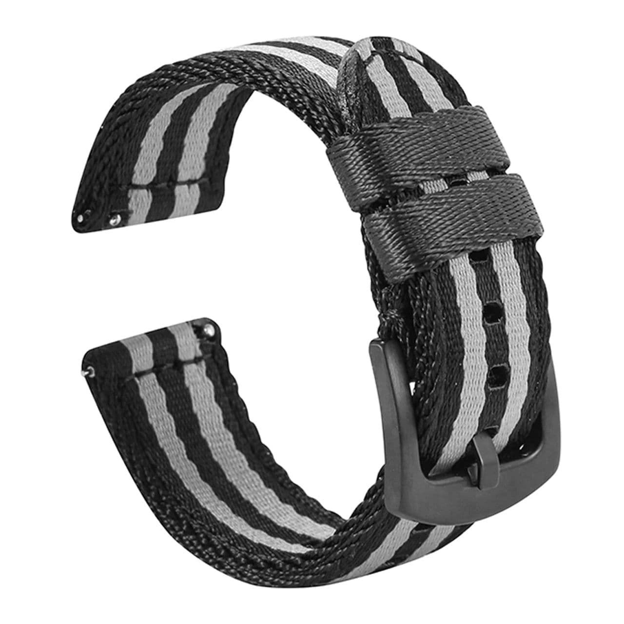 image-Premium Smooth Nylon Watch Strap 18mm 20mm 22mm Woven Nylon Seatbelt Watchband Quick Release Replacement Wristband for Seiko