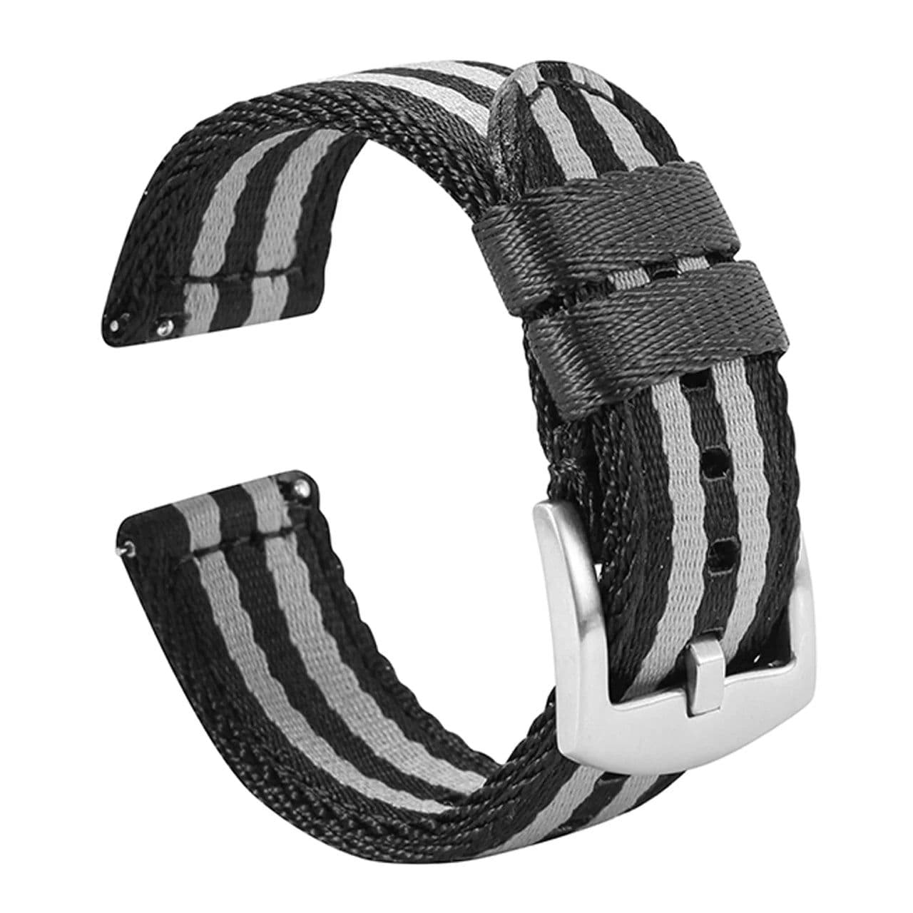 image-Premium Smooth Nylon Watch Strap 18mm 20mm 22mm Woven Nylon Seatbelt Watchband Quick Release Replacement Wristband for Seiko