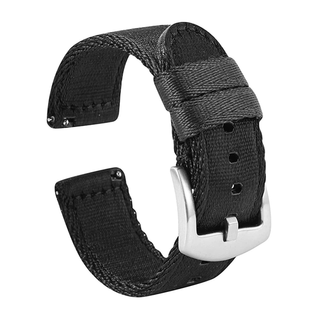 image-Premium Smooth Nylon Watch Strap 18mm 20mm 22mm Woven Nylon Seatbelt Watchband Quick Release Replacement Wristband for Seiko