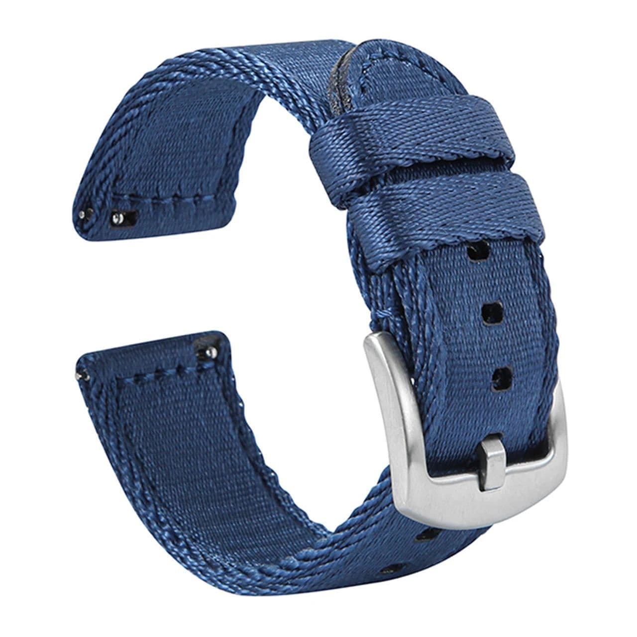 image-Premium Smooth Nylon Watch Strap 18mm 20mm 22mm Woven Nylon Seatbelt Watchband Quick Release Replacement Wristband for Seiko