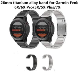 image-22 26mm Titanium Alloy Band for Garmin Fenix 6X Pro/6X/5X/5X Plus/7X Watchband for Tactix 7/Descent MK2/Instinct 1/2 Bracelet