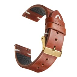 image-New Oil Wax Leather Watch Strap 18mm 19mm 20mm 22mm Vintage Watch Band Black Blue Brown Available Handmade Watchband Accessories