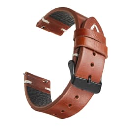 image-New Oil Wax Leather Watch Strap 18mm 19mm 20mm 22mm Vintage Watch Band Black Blue Brown Available Handmade Watchband Accessories