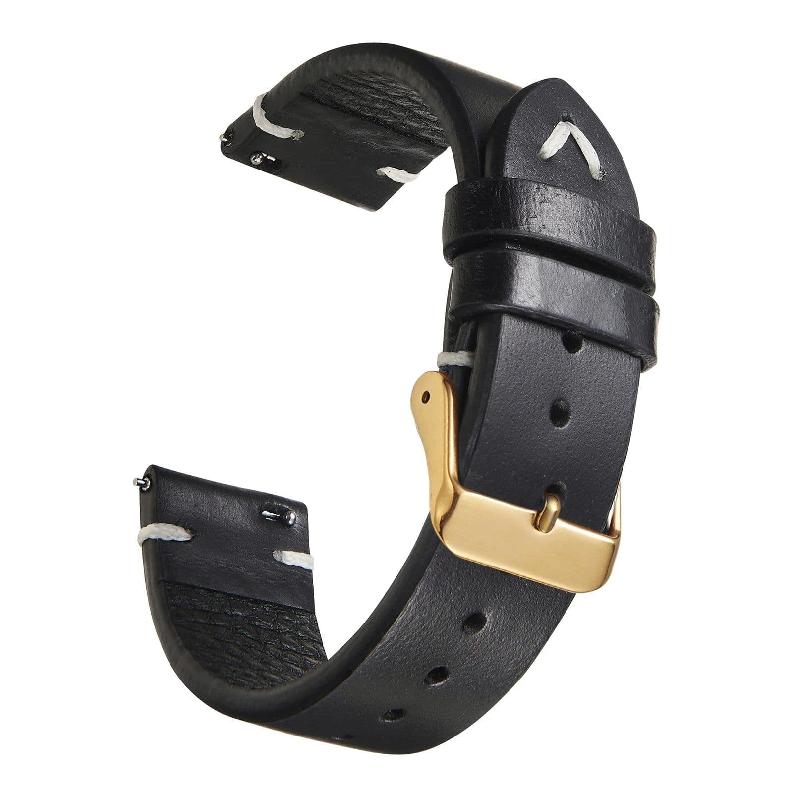 image-New Oil Wax Leather Watch Strap 18mm 19mm 20mm 22mm Vintage Watch Band Black Blue Brown Available Handmade Watchband Accessories