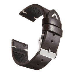 image-New Oil Wax Leather Watch Strap 18mm 19mm 20mm 22mm Vintage Watch Band Black Blue Brown Available Handmade Watchband Accessories