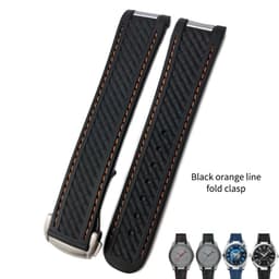 image-20mm Rubber Silicone Watch Strap Fit For Omega Seamaster 300 AT150 Aqua Terra Ultra Light 8900 Steel Buckle Watchband Bracelets