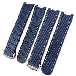 image-20mm Rubber Silicone Watch Strap Fit For Omega Seamaster 300 AT150 Aqua Terra Ultra Light 8900 Steel Buckle Watchband Bracelets