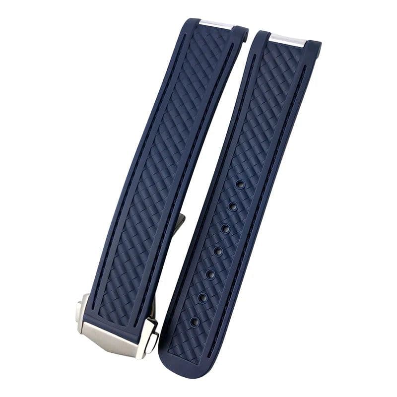 image-20mm Rubber Silicone Watch Strap Fit For Omega Seamaster 300 AT150 Aqua Terra Ultra Light 8900 Steel Buckle Watchband Bracelets