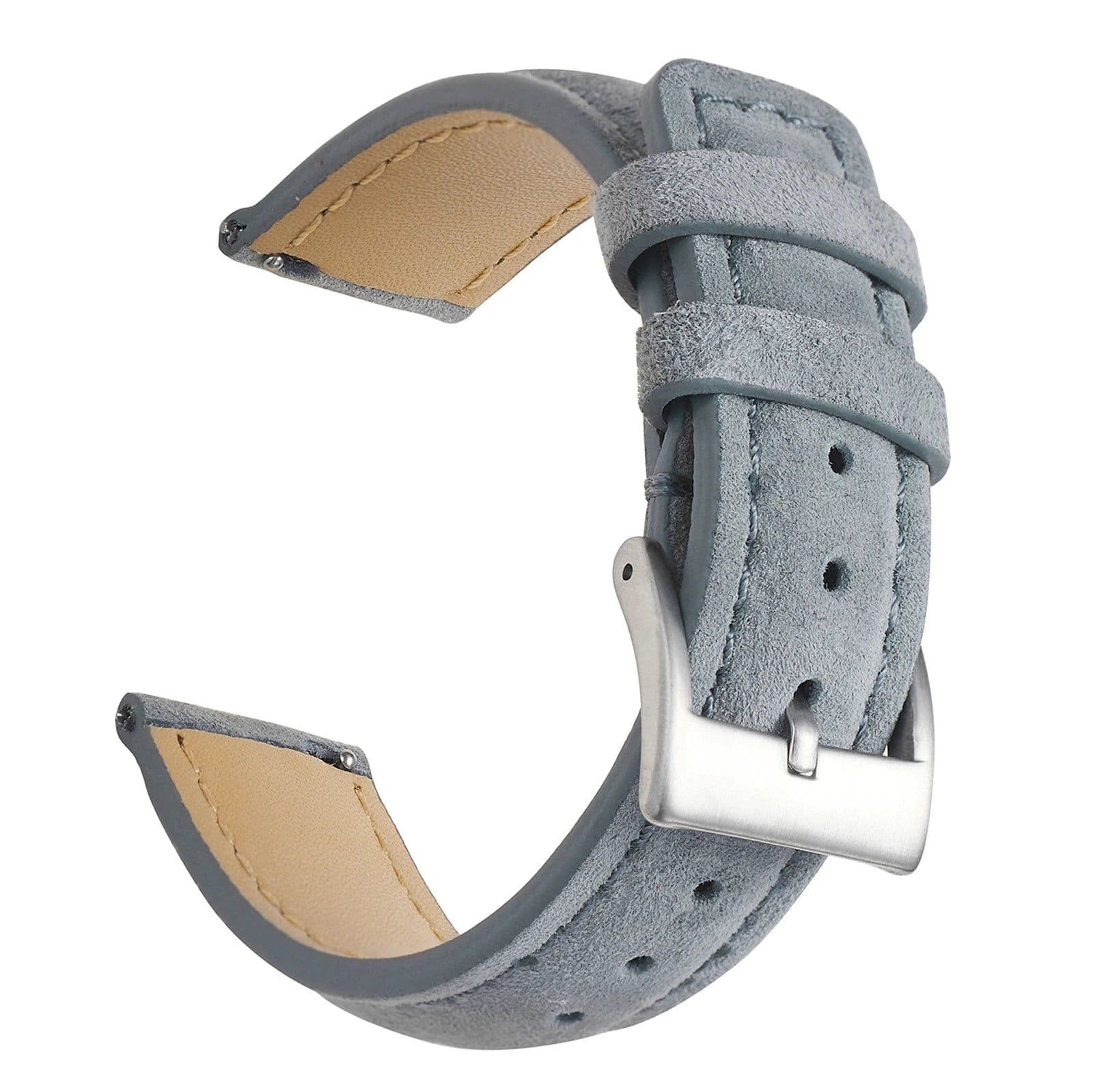 image-Suede Leather Watch Strap 18mm 19mm 20mm 22mm Band Vintage Handmade Watchband Grey Brown Replacement Belts For Watch Accessories