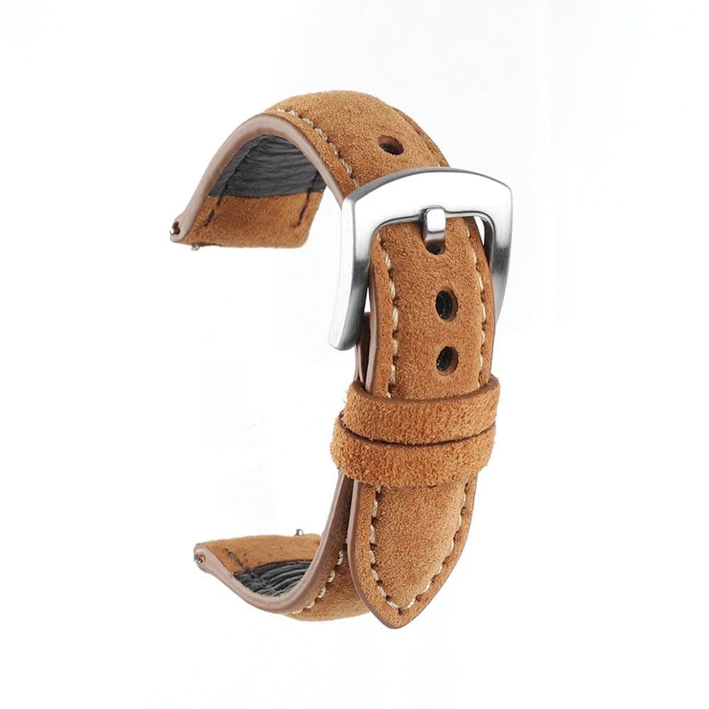 image-Suede Leather Watch Strap 18mm 19mm 20mm 22mm Band Vintage Handmade Watchband Grey Brown Replacement Belts For Watch Accessories