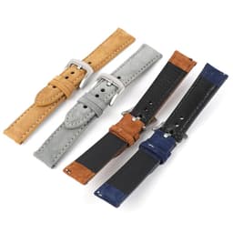 image-Suede Leather Watch Strap 18mm 19mm 20mm 22mm Band Vintage Handmade Watchband Grey Brown Replacement Belts For Watch Accessories
