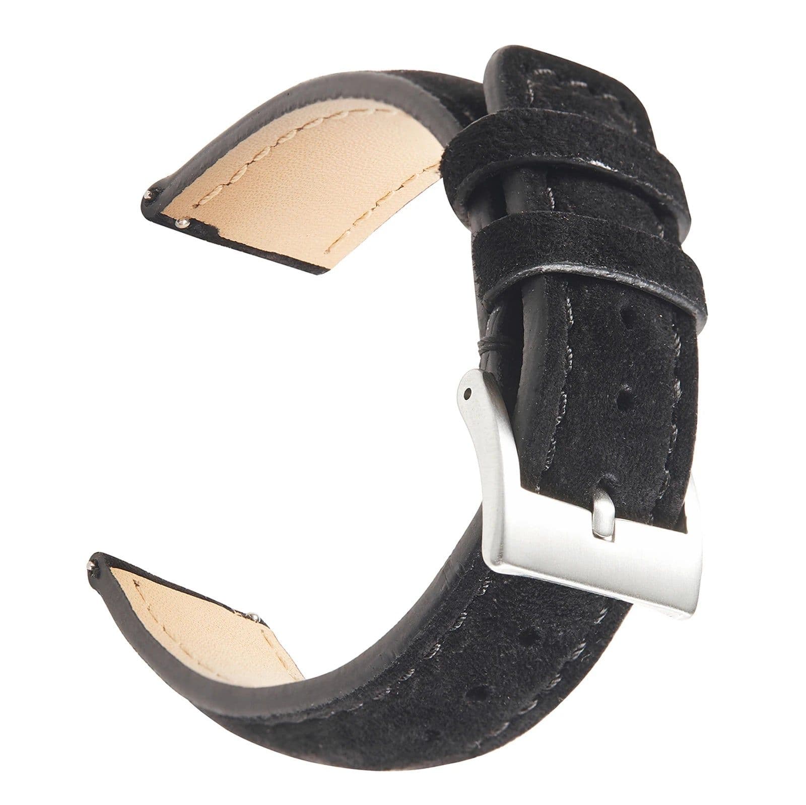 image-Suede Leather Watch Strap 18mm 19mm 20mm 22mm Band Vintage Handmade Watchband Grey Brown Replacement Belts For Watch Accessories