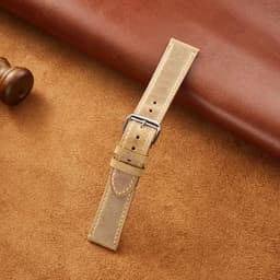 image-New Italian Style Genuine Leather Watch Strap Retro Oil Wax Skin Ultra-thin Quality Business Watchbands 18/19/20/21/22mm