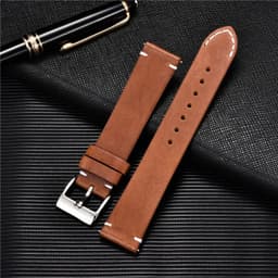 image-Quick Release Watch Band for Men Women 16mm 18mm 20mm 22mm 24mm Watchband Genuine Leather Watch Strap Replacement Belt