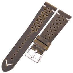 image-Genuine Leather Watchband Handmade Oil Wax Cowhide Breathable Strap For Samsung Galaxy Watch 4 3 Vintage Band Accessories Belt