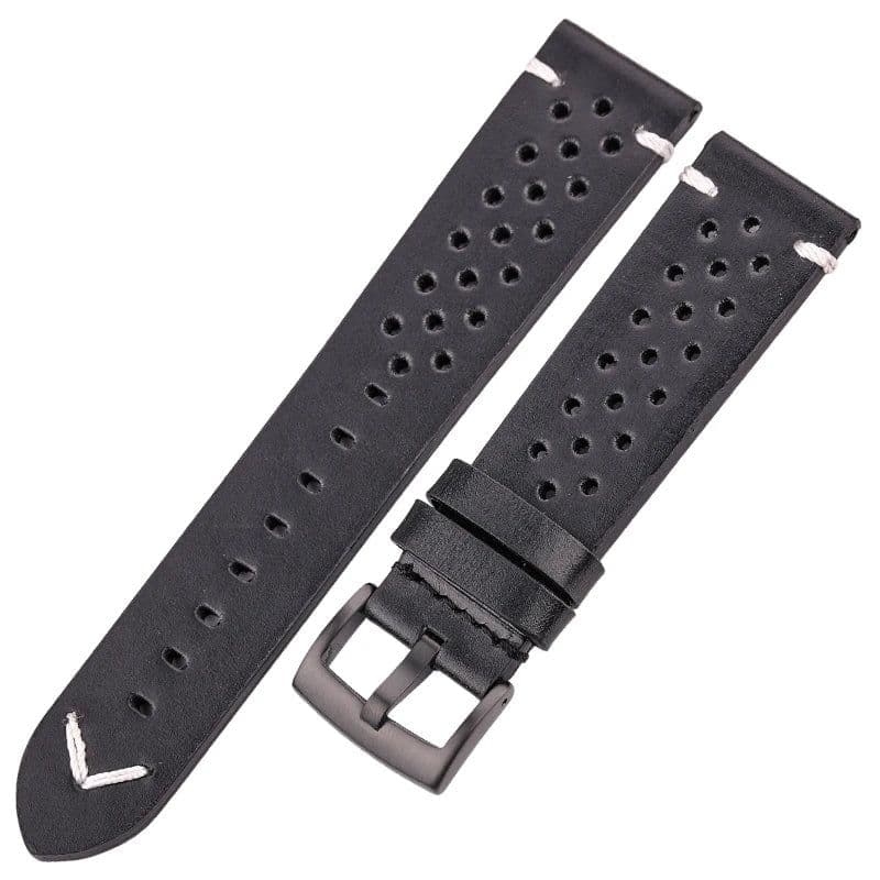 image-Genuine Leather Watchband Handmade Oil Wax Cowhide Breathable Strap For Samsung Galaxy Watch 4 3 Vintage Band Accessories Belt
