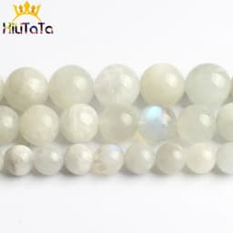 image-Natural Moonstone Beads Smooth Round Loose Spacer Beads For Jewelry Making 15inches 6/8/10mm DIY Beads Bracelets Necklace Perles