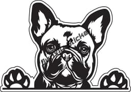 image-French Bulldog Holographic Decal Dog Paws Breed Bumper Sticker - for Laptops Tumblers Windows Cars Trucks Walls Decoration