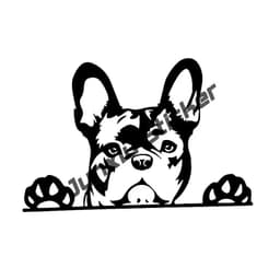 image-French Bulldog Holographic Decal Dog Paws Breed Bumper Sticker - for Laptops Tumblers Windows Cars Trucks Walls Decoration