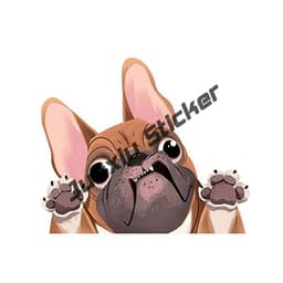 image-French Bulldog Holographic Decal Dog Paws Breed Bumper Sticker - for Laptops Tumblers Windows Cars Trucks Walls Decoration